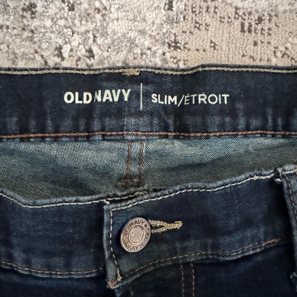 Old Navy Blue Slim Jeans and Gray Pants Bundle 38x32 - Picture 3 of 8